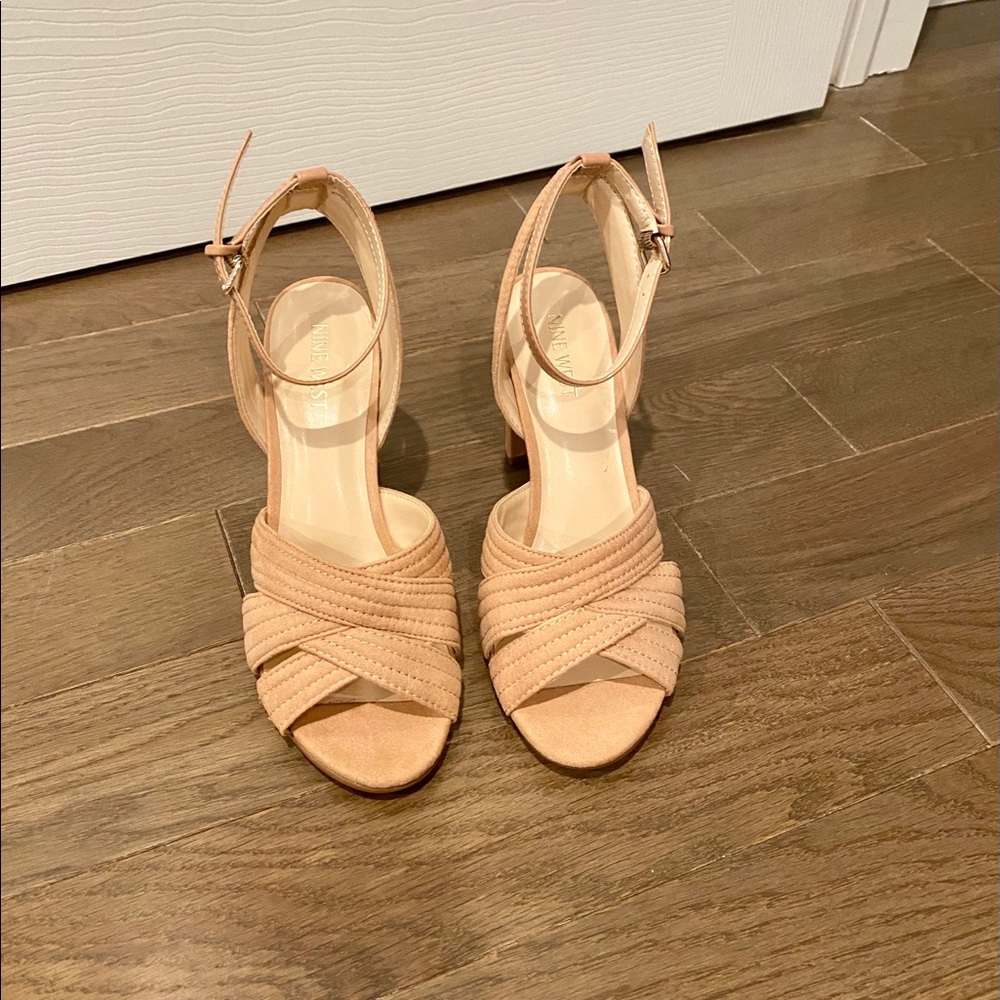 Nine West straps open toe heels